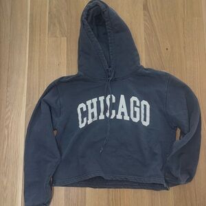 Navy Blue 'Chicago' Hoodie From Brandy Melville